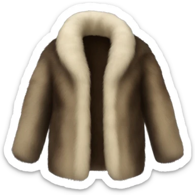 Fur coat made from sable fur  sticker