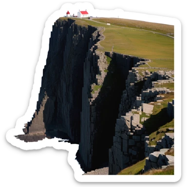 North Cape Nordkapp Norway with dramatic cliff over sea sticker