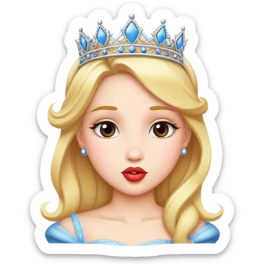 Princesa mandando un beso sticker