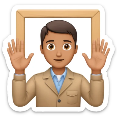 director hands frame gesture, filmmaker framing with hands sticker