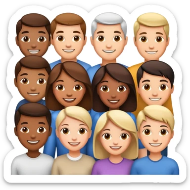 A beautiful crowd of people sticker