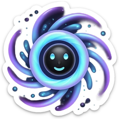 black magic particles sticker