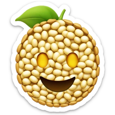 Grain, with a happy smiley face sticker