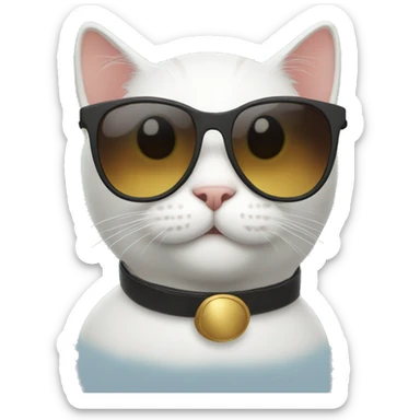 Cat with sunglasses sticker