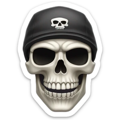 cool badass skull sticker
