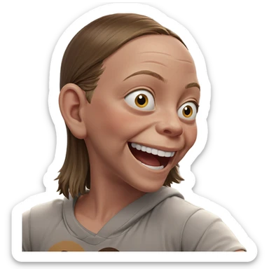 boy with bright smile indoors sticker