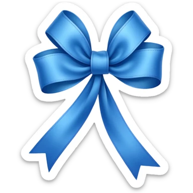 um laço azul sticker