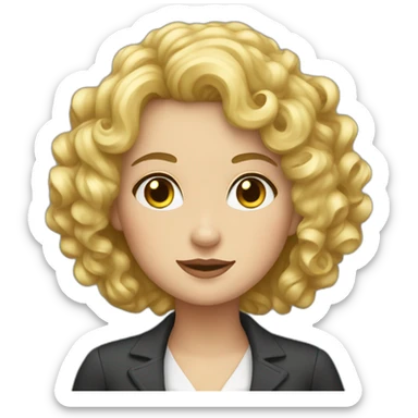 curly-blonde-governess sticker