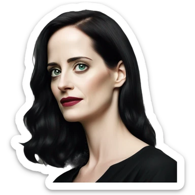 Eva Green in black shirt sticker