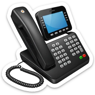 Corporate Black office phone sticker