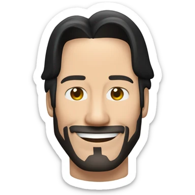 Keanu Reeves sorrindo sticker