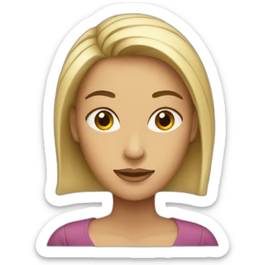 Women with long forhead sticker