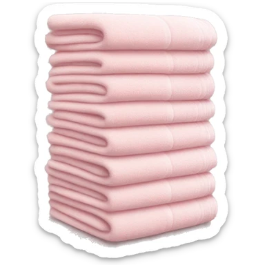 Light pink stacked towels sticker