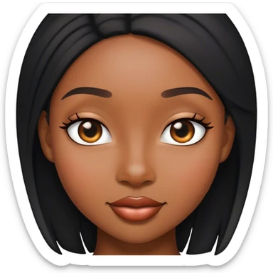 Cute black woman sticker