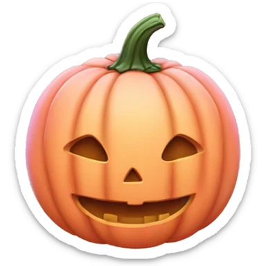 baby pink jack-o'-lantern sticker