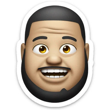 white skinned,fat , rapper with evil laugh  sticker