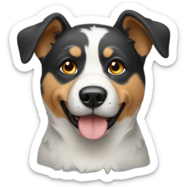 East European village dog sticker