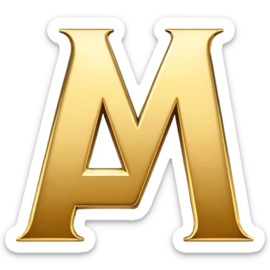 M letter  sticker