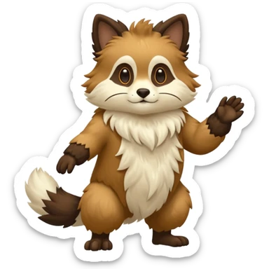 Purloin-Border Collei-Rocruff-Fakémon-hybrid-creature (full body)  sticker