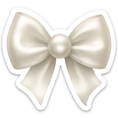 cute pearl bow sticker