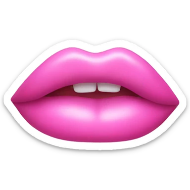Pink lipgloss sticker