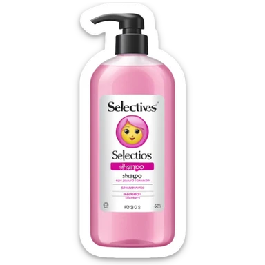 Bottle of salon selectives shampoo sticker