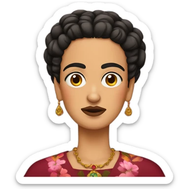 Frida kalho with unibrow sticker