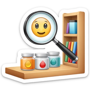 magnifying glass over product shelf searching for last item sticker