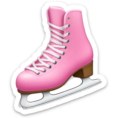 Pink ice skates sticker