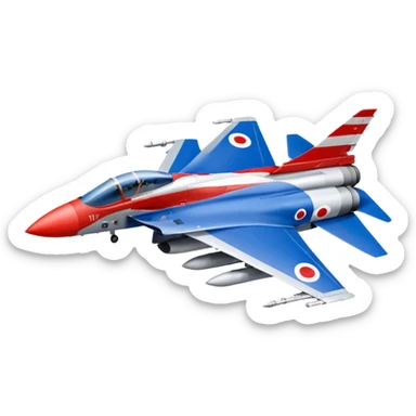mirage fighter jet with a giant french flag on the background sticker