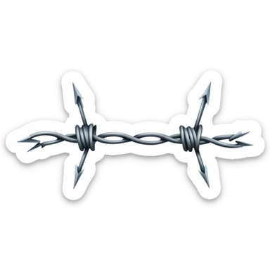 single horizontal barb wire sticker