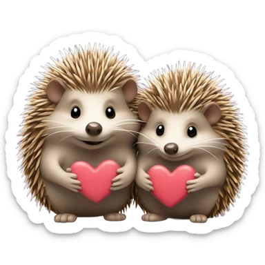 Hedgehogs in love  sticker