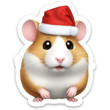 Christmas hamster sticker