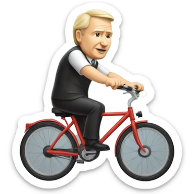 LE PRESIDENT POUTINE SUR UN VELO sticker