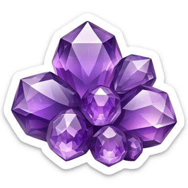 Purple amethyst cluster fruit sticker
