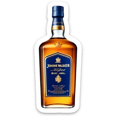 Johnnie Walker Blue Label fat bottle, single bottle sticker
