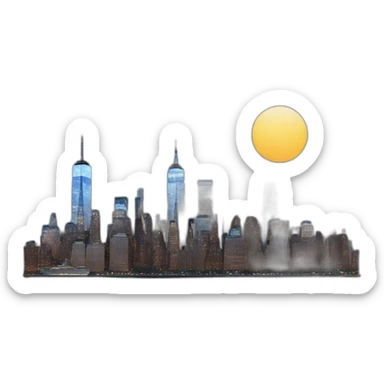 nyc skyline sticker
