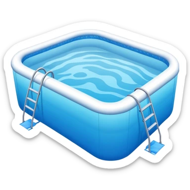 swimming pool with water sticker