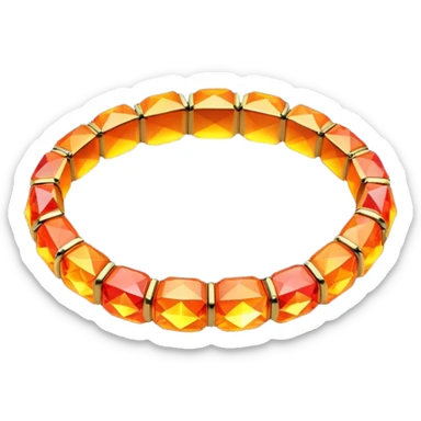 low poly fire bracelet gems sticker