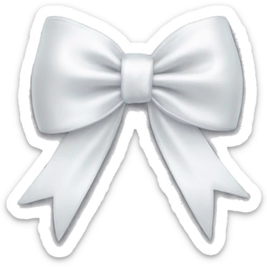 white satin bow sticker