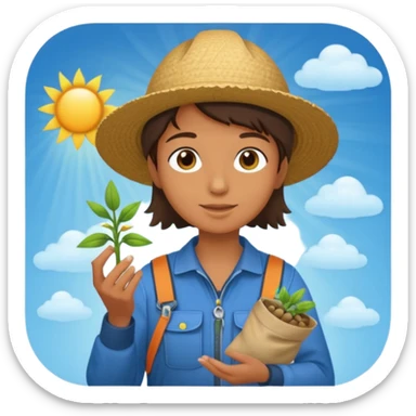 Sunbeam + seed pouch,Sky Gardener. sticker