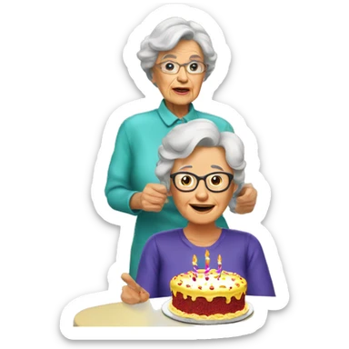 Birthdaycake vor grandma sticker