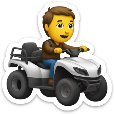 Person on a four wheeler  sticker