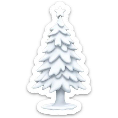 Christmas aesthetic white tree sticker
