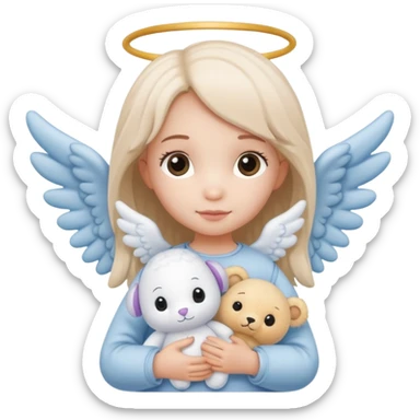 a mix of a jellycat and angel, stitch girlfriend sticker