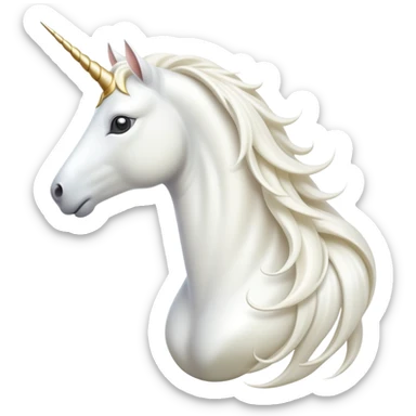 cinematic-beautiful-white-unicorn-emoji,-poised-and-regal,-with-a-slender,-ethereal-form-draped-in-a-pristine-white-color,-a-flowing-mane-and-tail,-and-a-white,-spiraled-horn-that-radiates-pure-light,-simplified-yet-sharp-and-majestic sticker