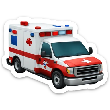 EMT ambulance Christmas sticker