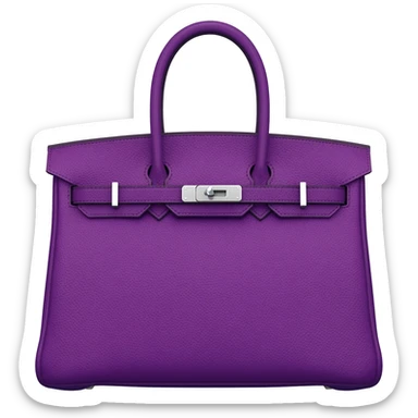 purple kelly hermes matte bag sticker