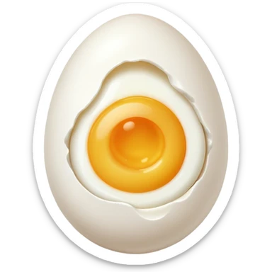 A peeled egg sticker