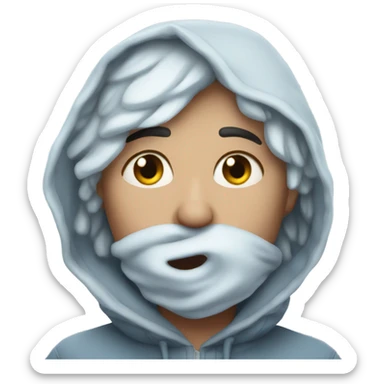 Freezing my face off sticker